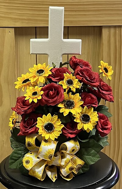 Sunflowers &amp; Roses Cross